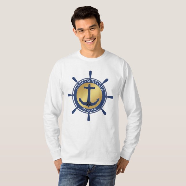 Camiseta Nautical Blue Anchor club náutico puerto deportivo (Anverso completo)