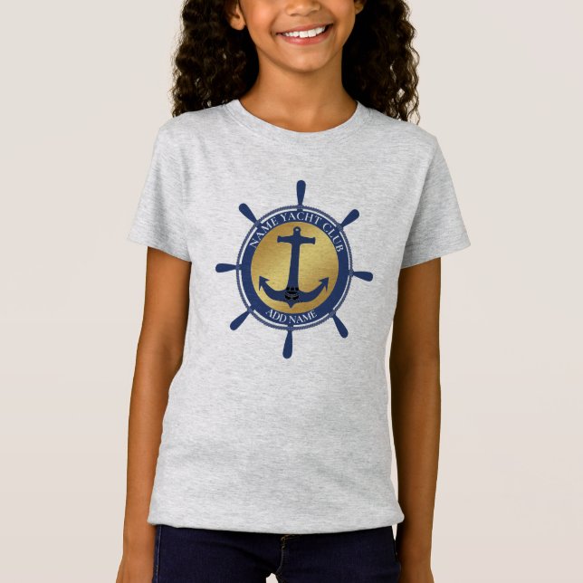 Camiseta Nautical Blue Anchor club náutico puerto deportivo (Anverso)