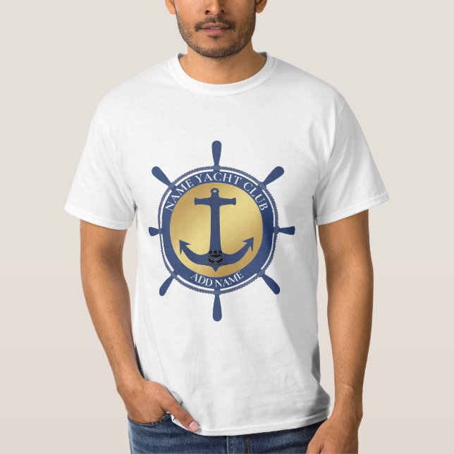 Camiseta Nautical Blue Anchor club náutico puerto deportivo (Anverso)