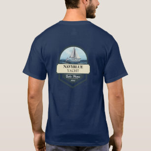 Camiseta Nautical Blue Anchor velero club náutico