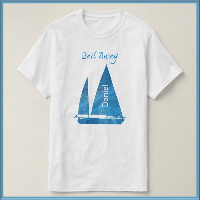 Camiseta Nautical Blue Sailboat (Subido por el creador)