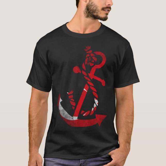 Camiseta Nautical boat anchor Turkey Turkish flag ocean Fis (Anverso)