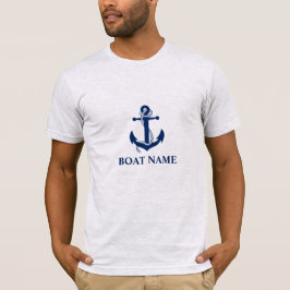 Camiseta Nautical Bote Nombre Anchor Rope Gray