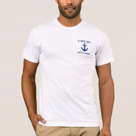 Camiseta Nautical Captain Boat Name Anchor