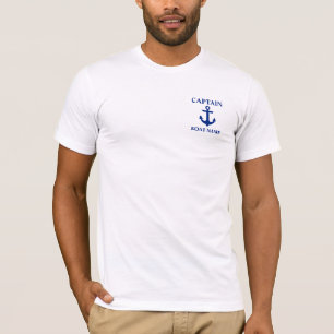 Camiseta Nautical Captain Boat Name Anchor