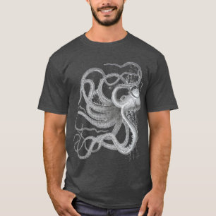 Camiseta Nautical steampunk gran pulpo Kraken vintage