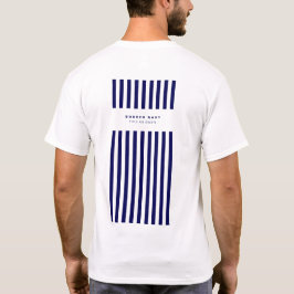 Camiseta Nautical Stripe Navy Blue Trendy Stylish 9 Stripes