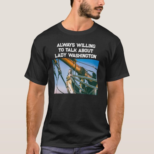 Camiseta  Nautical Tall Ship Feather Head Photography (Anverso)