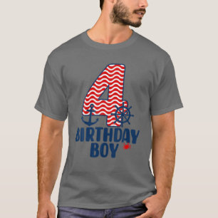 Camiseta Náutico Niño De 4 Años Marineros De 4 Años Día B