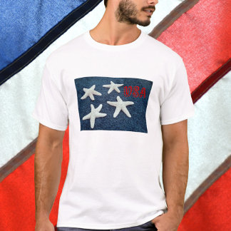 Camiseta Náutico Starfish rojo blanco y azul