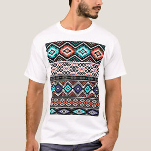 Camiseta Navajo Tribal Retro: Sin Marea Geométrica.