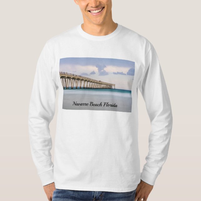 Camiseta Navarre Beach Fishing Pier Long Sleeve Shirt (Anverso)