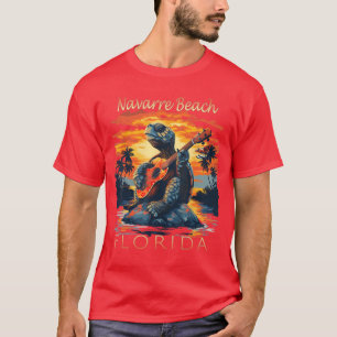 Camiseta Navarre Beach Florida Vacaciones Tortuga Hombres M