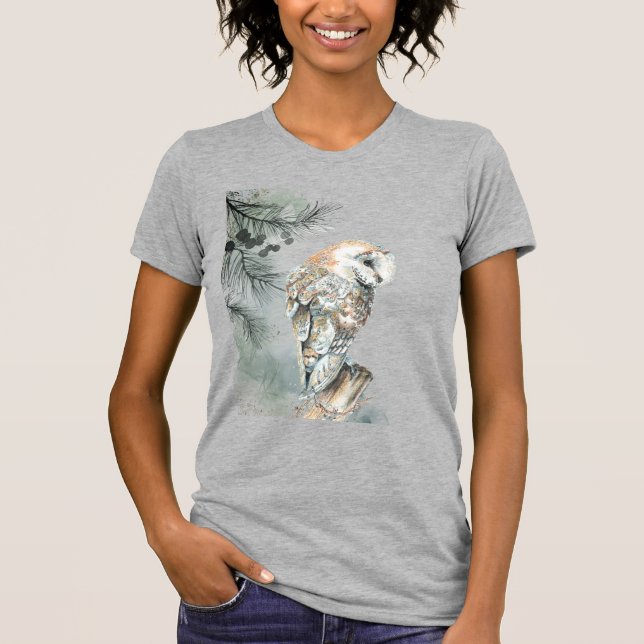 Camiseta Nave acuarela Pájaro Naturaleza de vida silvestre  (Anverso)