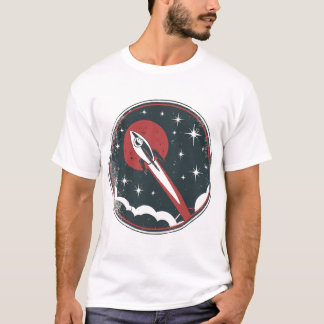 Camiseta Nave Cohete Retro Viaje Espacial Exterior Vintage