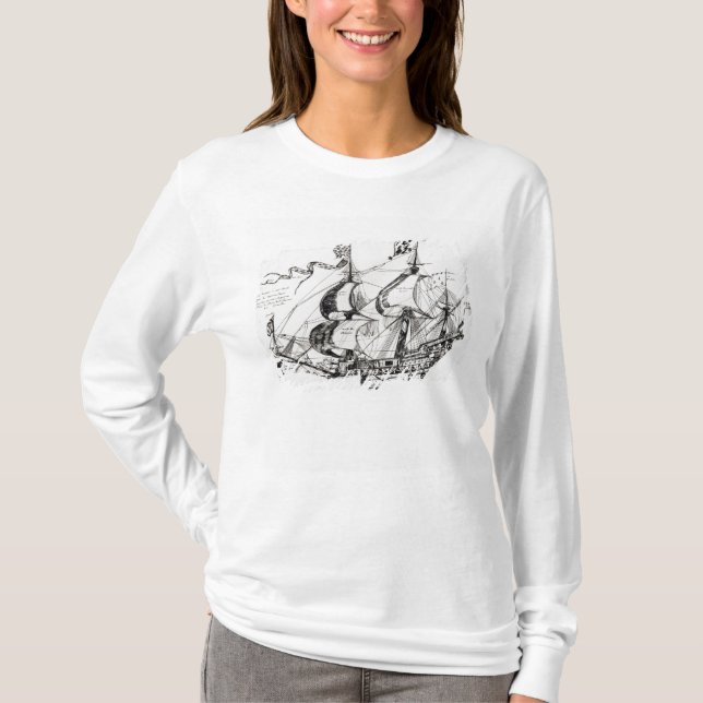 Camiseta Nave de Jacques Cartier, 'Rarete Indes (Anverso)