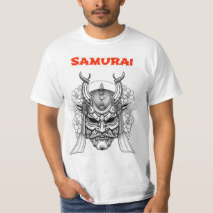 Camiseta Nave de manga de máscara de color T de Samurai