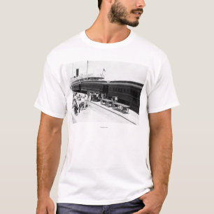 Camiseta Nave del cargamento de la estación de ferrocarril