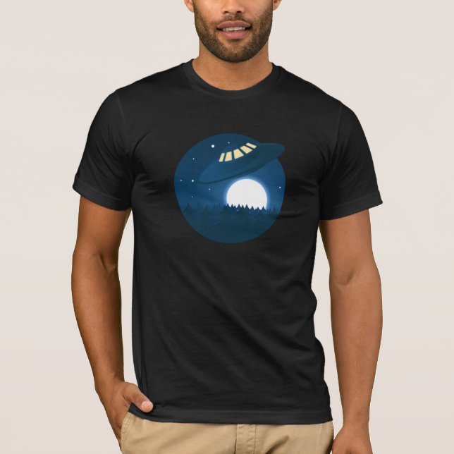 Camiseta Nave espacial alienígena aterrizando (Anverso)