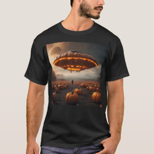 Camiseta Nave Espacial En Calabaza Planeta