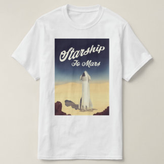 Camiseta Nave estelar a Marte viaje espacial al estilo vint