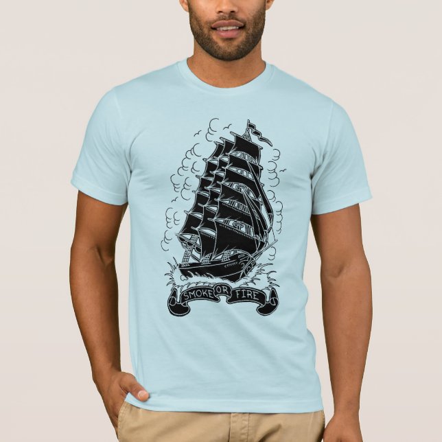 Camiseta nave para hombre (Anverso)