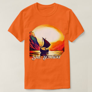 Camiseta Navega por Noruega con barco vikingo