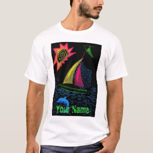 Camiseta Navegación de neón, su nombre T