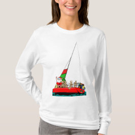 Camiseta Navegación de Santa en el navidad