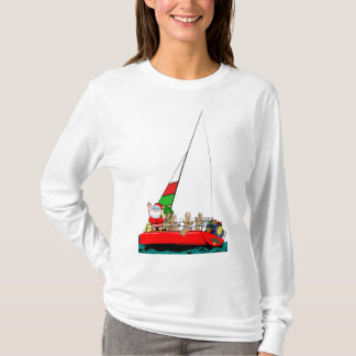 Camiseta Navegación de Santa en el navidad