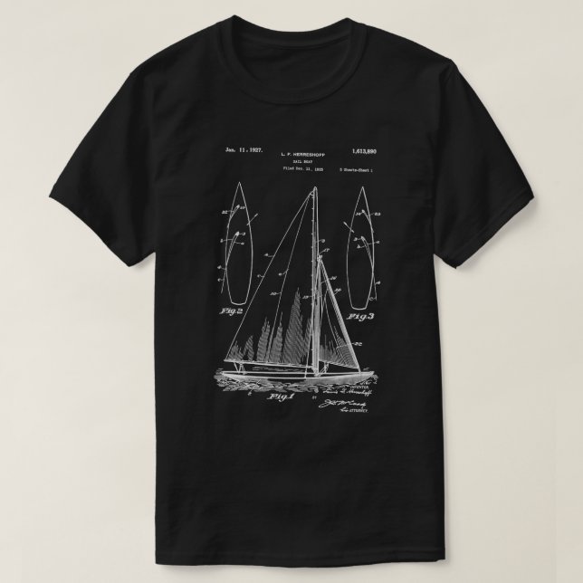Camiseta Navegación en barco de vela (Diseño del anverso)