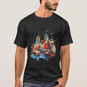 Camiseta Navegación en barco Mar Mundo de la belleza oceáni