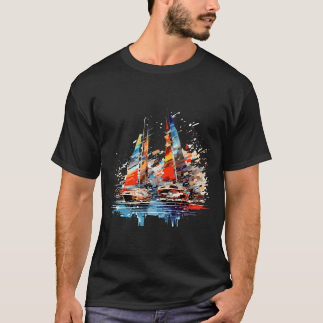 Camiseta Navegación en barco Mar Mundo de la belleza oceáni (Anverso)