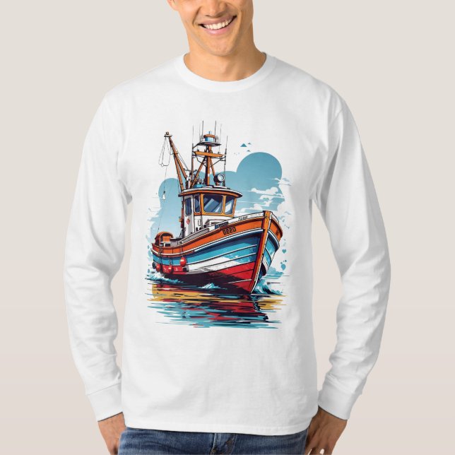 Camiseta Navegación en barco pesquero (Anverso)