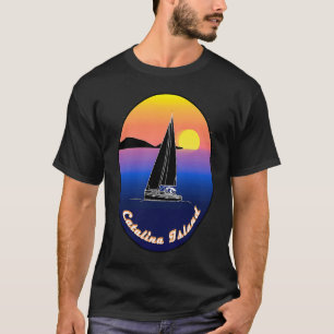 Camiseta Navegación en la isla de Catalina impresa en la pa