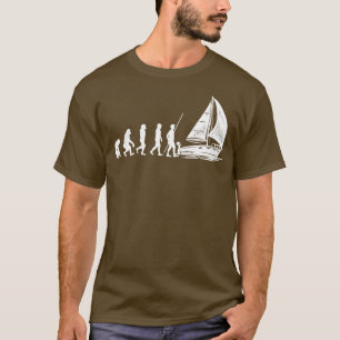 Camiseta Navegación en vela de regalo de la evolución del m