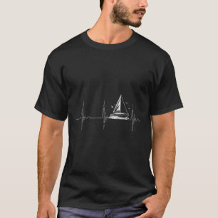 Camiseta Navegación en velero Heartbeat Ekg Pulse Bote