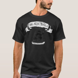 Camiseta Navegación en velero negro desde 1715