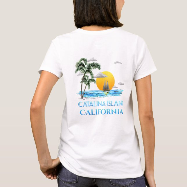 Camiseta Navegación en velero por la isla Catalina (Reverso)