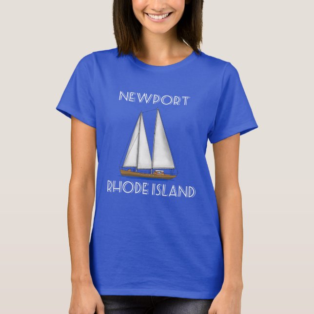 Camiseta Navegación por la isla Rhode de Newport (Anverso)