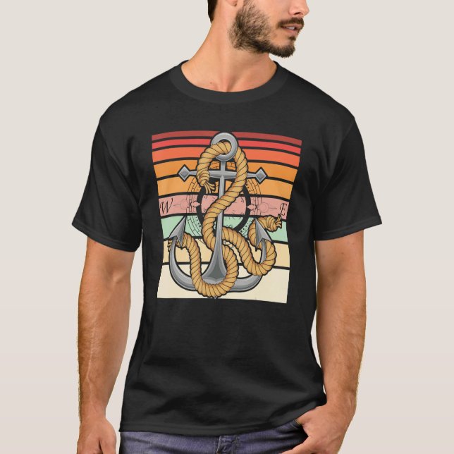 Camiseta Navegación Retro Sailor Anchor (Anverso)