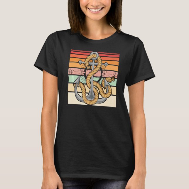 Camiseta Navegación Retro Sailor Anchor (Anverso)