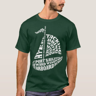 Camiseta Navegación Typografía Word Arte Sailor