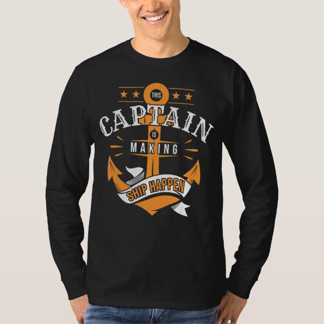 Camiseta Navegador Capitán Navío Barco Barco (Anverso)