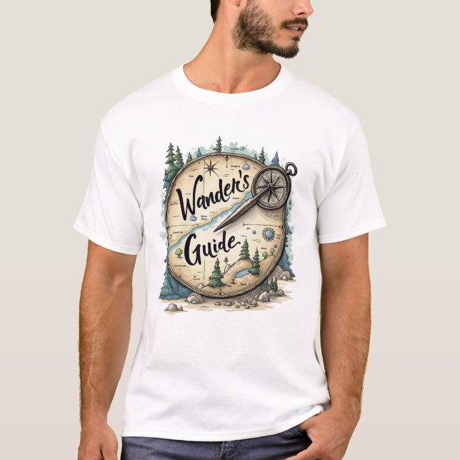 Camiseta Navegador de aventuras: guiando su viaje con el ma (Anverso)