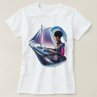 Camiseta Navegador Sónico: DJ guiando a través de ondas son