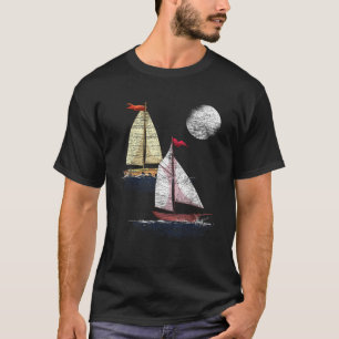 Camiseta Navegador velero por el mar de la Luna