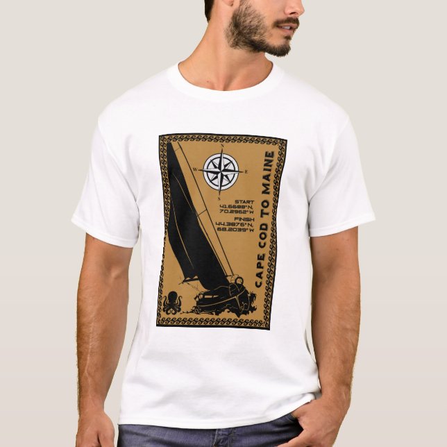 Camiseta Navegando de Cape Cod a Maine (Anverso)