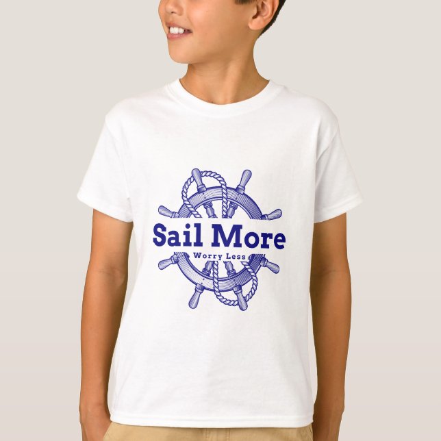 Camiseta Navegar más, preocuparse menos (Anverso)