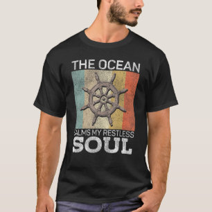 Camiseta Navegar Por El Océano Calman My Restless Soul Retr